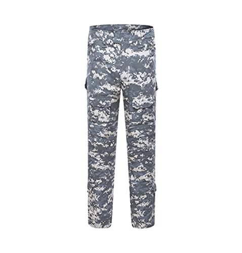 YuanDian Herren Taktisch Camouflage Hose Militär Outdoor Multi-Taschen Atmungsaktiv Wasserdicht Armee Kampf Camo Trekking Jagd Wandern Camping Cargo Arbeit Hose ACU 36 von YuanDiann