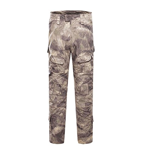 YuanDian Herren Taktisch Camouflage Hose Militär Outdoor Multi-Taschen Atmungsaktiv Wasserdicht Armee Kampf Camo Trekking Jagd Wandern Camping Cargo Arbeit Hose Wüste Gobi 36 von YuanDiann