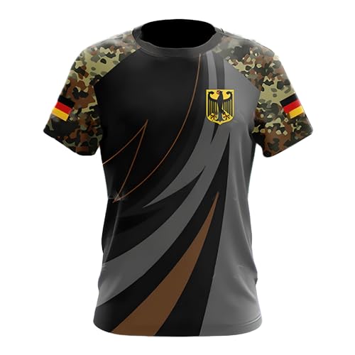 YuanDiann 2024 Europäisch Fußballpokal Deutschland Fans Jubeln Sport Casual Herren Damen Nationalflaggendruck Kurzarm Rundhals Atmungsaktiv Schnell Trocknend Fanshirt 18# M YuanDiann 2024 Europäisch Fußballpokal Deutschland Fans Jubeln Sport Casual Herren Damen Nationalflaggendruck Kurzarm Rundhals Atmungsaktiv Schnell Trocknend Fanshirt 18# M von YuanDiann