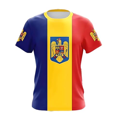 YuanDiann 2024 Europapokal T Shirt Fußball Sport Casual Rumänien Nationalflaggendruck Herren Damen Flaggendruck Rundhals Schnelltrocknend Atmungsaktiv Fanshirt 4# M YuanDiann 2024 Europapokal T Shirt Fußball Sport Casual Rumänien Nationalflaggendruck Herren Damen Flaggendruck Rundhals Schnelltrocknend Atmungsaktiv Fanshirt 4# M von YuanDiann
