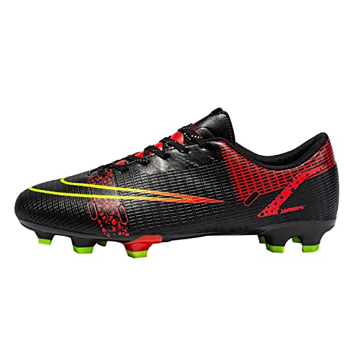 YuanDiann Fußballschuhe Herren Spikes Cleats Erwachsene Kinder Outdoor Sport Fußball Schuhe Leichtathletik Professionelle Grass Trainingsschuhe Schwarz 37 von YuanDiann