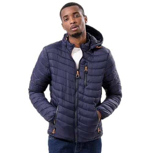 YuanDiann Herren Großen Größen Steppjacke übergangsjacke mit Abnehmbar Kapuze Herbst Winter Casual Leicht Warm Baumwolle Daunen Mantel Gesteppte Daunenjacke Dunkelblau L YuanDiann Herren Großen Größen Steppjacke übergangsjacke mit Abnehmbar Kapuze Herbst Winter Casual Leicht Warm Baumwolle Daunen Mantel Gesteppte Daunenjacke Dunkelblau L von YuanDiann