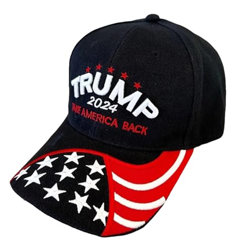 YuanDiann Trump 2024 Hut TAKE America Back Drucken Verstellbare Kappe Herren Damen Donald Trump Vote Make America Great Again Baseballkappe Schwarz von YuanDiann