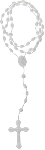 YuanHolumid Weiße Kunststoff-Rosenkranz-Perlen, leuchtende Halskette, Katholizismus, Gebet, religiöser Schmuck, Kreuz-Halskette für Damen, Kreuz-Halskette für Männer, Damenkette, Herrenketten, Schmuck YuanHolumid Weiße Kunststoff-Rosenkranz-Perlen, leuchtende Halskette, Katholizismus, Gebet, religiöser Schmuck, Kreuz-Halskette für Damen, Kreuz-Halskette für Männer, Damenkette, Herrenketten, Schmuck von YuanHolumid