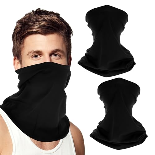 Yuanchu 2 Stück Multifunktionstuch,Elastisch Schlauchschal Sport-Halstuch Neckwarmer UV-Schutz atmungsaktiv sonnen- und winddicht für Männer und Frauen Skifahren Angeln Wandern Radfahren von Yuanchu