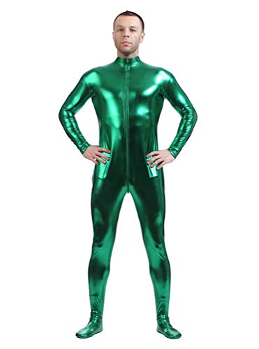 Yuanu Unisex Beschichtung Adhesive All Inclusive Ganzkörperanzug Onesies, Reißverschluss Vorne Haut Anzug Cosplay Anime Bühnen Performance Kostüm Zentai Grün 3XL Yuanu Unisex Beschichtung Adhesive All Inclusive Ganzkörperanzug Onesies, Reißverschluss Vorne Haut Anzug Cosplay Anime Bühnen Performance Kostüm Zentai Grün 3XL von Yuanu