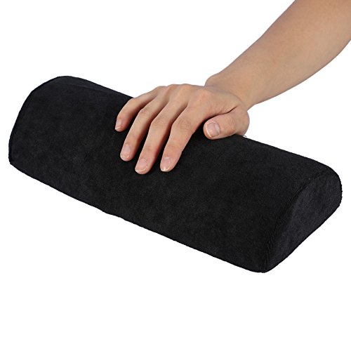 Nagelkunst-Auflagekissen, abnehmbarer Schwamm-Reißverschluss, Nagelkissen, Handauflage, professioneller Salon-Handarmhalter, Maniküre-Kissen (schwarz) von Yuanyifenglin