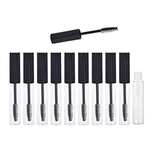 Yuattory 10 Stück 10 Ml Mascara-Leertube, Probe-Lippenglasur-Transparente Spenderflasche, Wachstumsflüssigkeit-Leerflasche von Yuattory