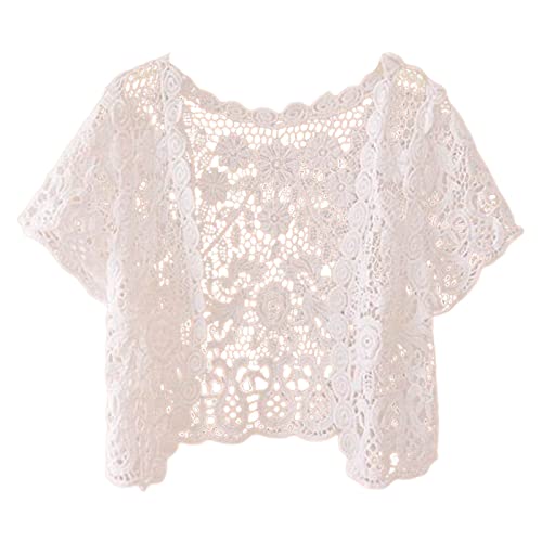 Hippie Häkelweste Damen SommerTops Kurzarm Strickweste Blumenmuster lockere Retro Vorne Offen Kurze Weste Boho Strickjacke Häkeln Hohl Spitze Vielseitiger dünner Außen Schal Jungen Frühling Hippie Häkelweste Damen SommerTops Kurzarm Strickweste Blumenmuster lockere Retro Vorne Offen Kurze Weste Boho Strickjacke Häkeln Hohl Spitze Vielseitiger dünner Außen Schal Jungen Frühling von Yubenhong