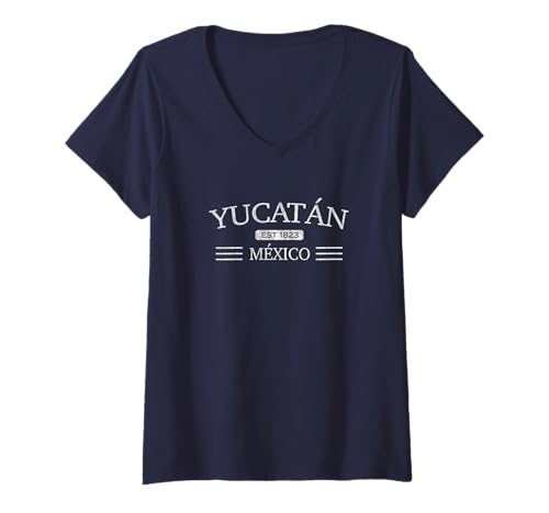 Damen Yucatan Mexiko - Yucatán T-Shirt mit V-Ausschnitt Damen Yucatan Mexiko - Yucatán T-Shirt mit V-Ausschnitt von Yucatán México Clothing Co.
