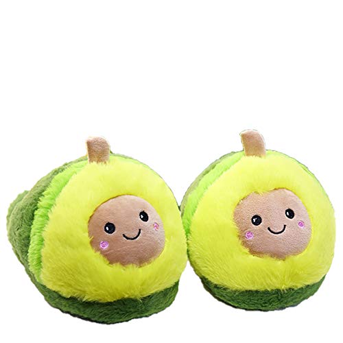 Yuchen niedlichen Alpaka Gras Schlamm Pferd Cartoon Baumwolle Hausschuhe Herbst und Winter warme Hausschuhe Plüschdecke (Avocado, Numeric_36) von Yuchen