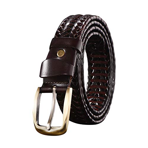 Yudesun Herren Leder Gürtel - Männer Leder Handgestrickte Geflochten Gürtel mit Metallschnalle Verstellbarer Yudesun Herren Leder Gürtel - Männer Leder Handgestrickte Geflochten Gürtel mit Metallschnalle Verstellbarer von Yudesun