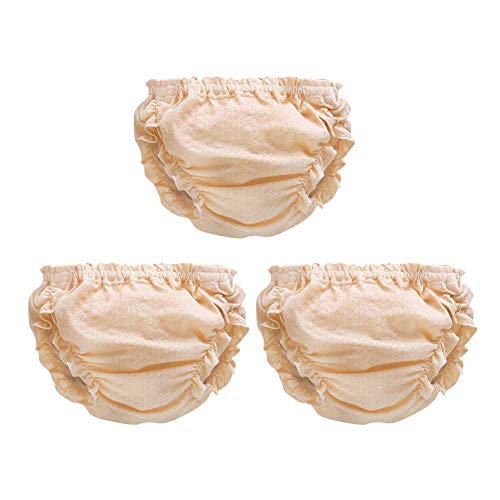 Yudesun Mädchen Trainerhosen Unterwäsche - Slips Baumwolle Boxershorts Unterhosen Kinder Jungen Atmungsaktiv Unterwäsche 3 Stück (0-3 Monate,Braun) von Yudesun