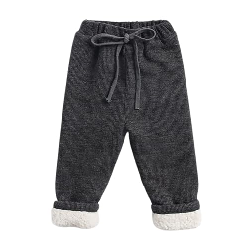 Yudiega Schneehose Kinder Thermo Leggings Kinder Kleinkind Mädchen Jungen Feste Lose Hosen Lässige Warme Hosen Für Kinder Herbst Winter Kleidung Skianzug Kinder 152 (Black, 3-4 Years) von Yudiega