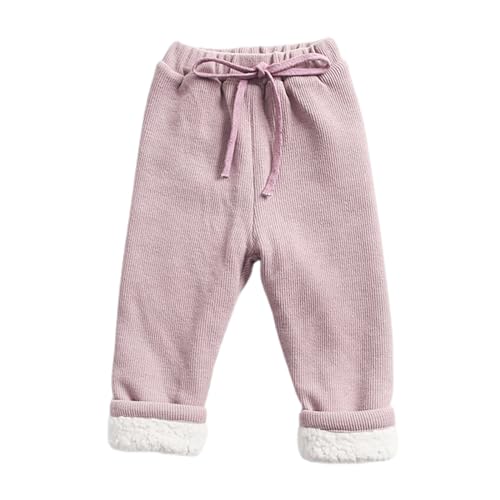 Yudiega Schneehose Kinder Thermo Leggings Kinder Kleinkind Mädchen Jungen Feste Lose Hosen Lässige Warme Hosen Für Kinder Herbst Winter Kleidung Skianzug Kinder 152 (Pink, 2-3 Years) von Yudiega