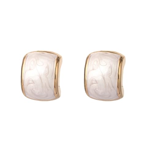 Yudisho Quadratische Emaille Tropfen Emaille Ohrstecker Damen Ohrringe Einfache Vintage Metall von Yudisho