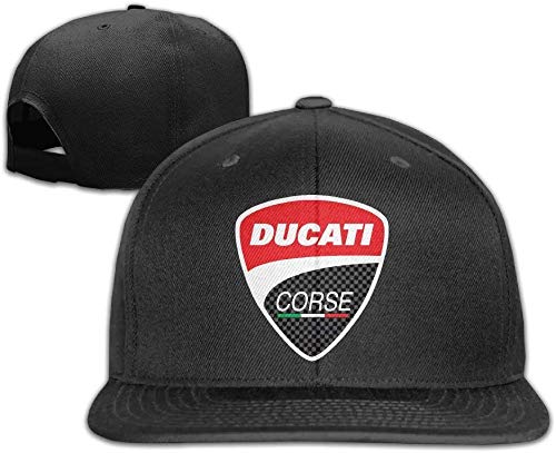 YueBanWan Ducati Corse Logo Snapback Adjustable Flat Baseball Cap/Hat Black YueBanWan Ducati Corse Logo Snapback Adjustable Flat Baseball Cap/Hat Black von YueBanWan