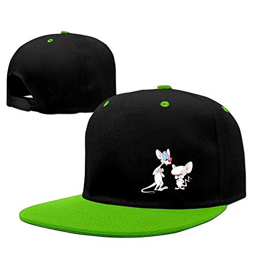 YueBanWan Pinky and The Brain Snapback Hiphop Cap Adjustable Hat Cotton for Unisex Red Kellygreen YueBanWan Pinky and The Brain Snapback Hiphop Cap Adjustable Hat Cotton for Unisex Red Kellygreen von YueBanWan