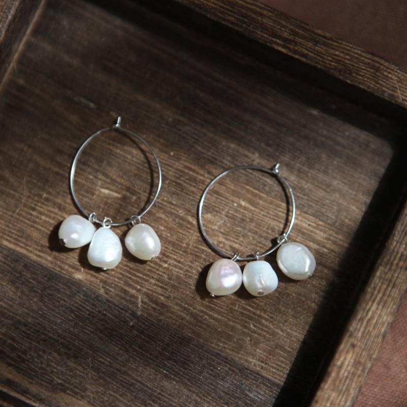 Süsswasser Barock Perlen Ohrringe von YueJewellery