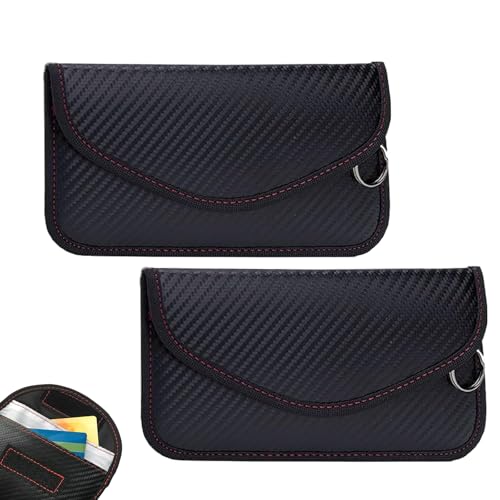 2 Stück Keyless Go Schutz,Schlüsseletui Pouch,Autoschlüssel Schutz Keyless,Rfid Blocker Autoschlüssel,Keyless Go Schutz Autoschlüssel Hülle,Tragbares Keys Bag Schutzhülle,Kreditkarte Signalblocker von YueJieSelected