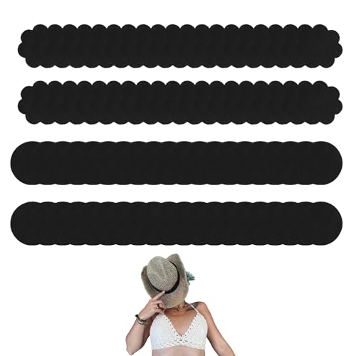 80 Stück Nipple Patches Selbstklebend,Brustwarzenabdeckung,Unsichtbare Nippelabdeckung,Nippel Cover Damen,Marathon Nipple Pasties für Fraue,Bikini Laufen Brustwarzenschutz Nippelabdeckung (Schwarz) von YueJieSelected