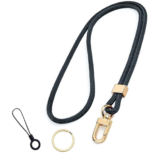 Schwarz-Umhängeband schlüsselband Personalisiert,Schlüsselband Krankenschwester,Schlüsselband Lang für Abnehmbar Schlüsselanhänger,Lehrer-Lanyard Umhängen Karabiner Länge zum Autoschlüssel Abnehmbare von YueJieSelected