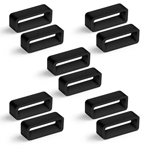 10 Stück Silikon Uhrenarmband Schlaufe 20mm - Ersatz Armband Ring für Uhren - Zubehör und Ersatzteile für Armbanduhren von YueJieSelected