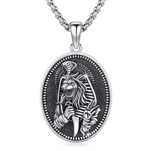 YueYuan Ankh Halskette Männer Damen Sterling Silber 925 Ankh Anhänger Ägyptischer Schmuck Amulett Halskette von YueYuan