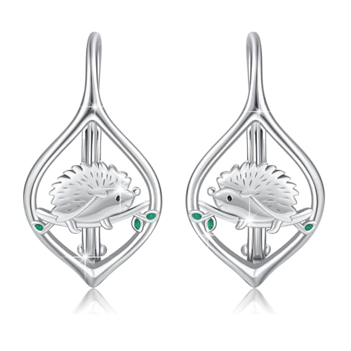 YueYuan Igel Ohrringe 925 Sterling Silber Igel Schmuck Tier Ohrringe Schmuck Tier Ohrstecker für Damen von YueYuan