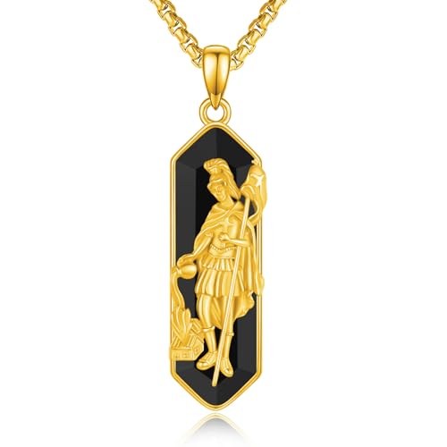 YueYuan Saint Florian Halskette 925 Sterling Silber Religiöse Halskette Onyx Anhänger für Herren YueYuan Saint Florian Halskette 925 Sterling Silber Religiöse Halskette Onyx Anhänger für Herren von YueYuan
