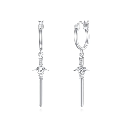 YueYuan Schwert Ohrringe 925 Sterling Silber Hoop Schwert Ohrringe Keltische Knoten Ohrringe für Damen YueYuan Schwert Ohrringe 925 Sterling Silber Hoop Schwert Ohrringe Keltische Knoten Ohrringe für Damen von YueYuan