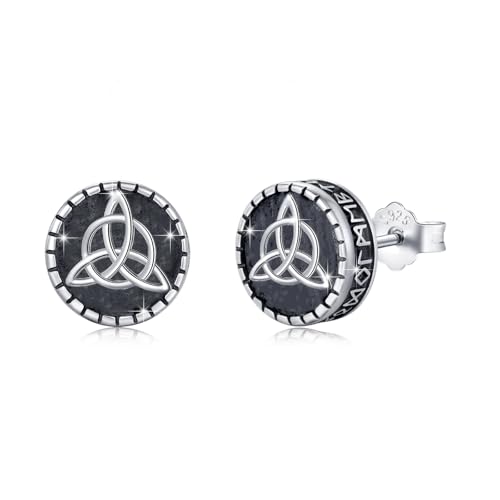 YueYuan Wikinger Ohrringe 925 Sterling Silber Rune Ohrringe Wikinger Schmuck Ohrstecker Männer Wikinger Männer Geschenk für Damen von YueYuan