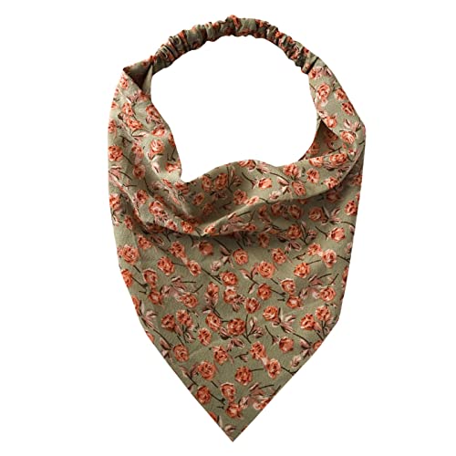 Damen Boho Stirnbänder Dreieck Kopftücher Bandanas Turban Krawatte Haarbänder Elastisches Haarschal Kopftuch Damen Sommer Haartücher Sonnenschutz Kopf für Frauen und Mädchen(2-D) von YueYue