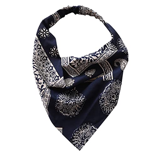 Damen Boho Stirnbänder Dreieck Kopftücher Bandanas Turban Krawatte Haarbänder Elastisches Haarschal Kopftuch Damen Sommer Haartücher Sonnenschutz Kopf für Frauen und Mädchen(4-C) von YueYue