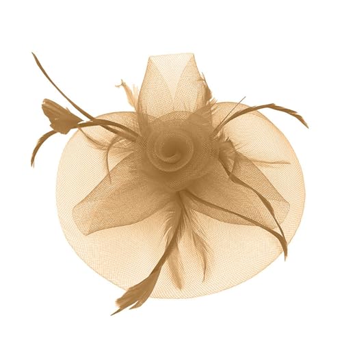 Damen Fascinators Hut Blume Mesh Organza 1920er Jahre Vintage Perlen Schleier Gittergewebe Stirnband Schwarz Hochzeit Cocktail Tea Party Hut Kopfbedeckung Für Damen Mädchen von YueYue