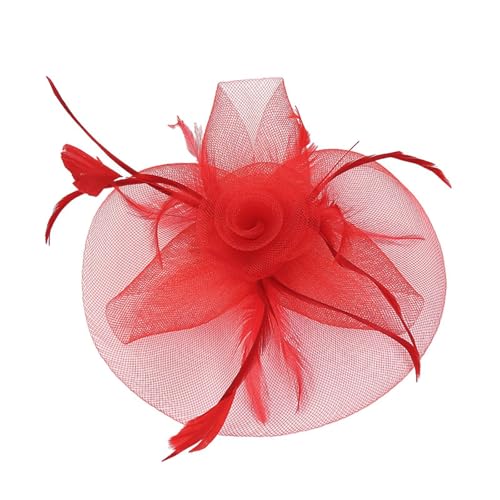 Damen Fascinators Hut Blume Mesh Organza 1920er Jahre Vintage Perlen Schleier Gittergewebe Stirnband Schwarz Hochzeit Cocktail Tea Party Hut Kopfbedeckung Für Damen Mädchen von YueYue