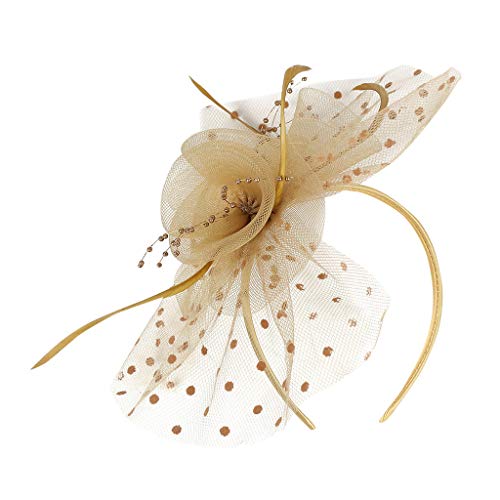 Damen Fascinators Hut Stirnband Und Einer Gegabelten Clip 1920er Jahre Vintage Perlen Schleier Gittergewebe Stirnband Schwarz Cocktail Party Tea Kopfbedeckung Damen Mädchen von YueYue