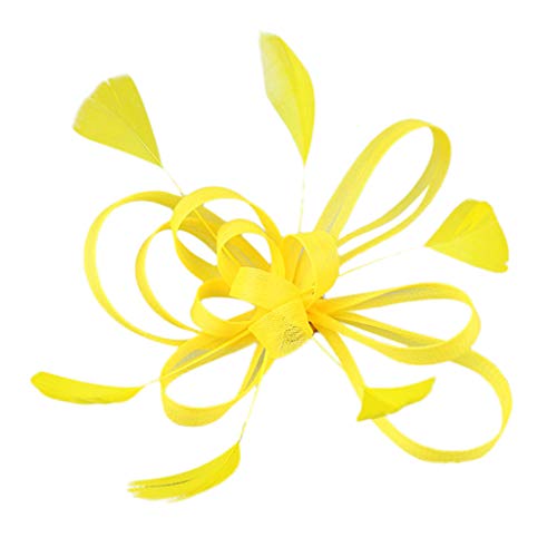 Damen Fascinators Hut Weiß Blume Mesh Feder Fascinator 1920er Jahre Vintage Perlen Schleier Bänder Federn Auf Einem Stirnband Cocktail Party Tea Kopfbedeckung Damen Mädchen von YueYue