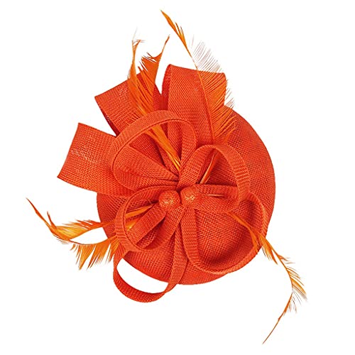 Damen Fascinators Hut Weiß Blume Mesh Feder Fascinator Bänder Federn Auf Einem Stirnband 1920er Jahre Vintage Perlen Schleier Cocktail Party Tea Kopfbedeckung Damen Mädchen von YueYue