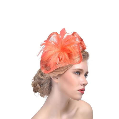 Damen Fascinators Stirnband Und Einer Gegabelten Clip 1920er Jahre Vintage Perlen Schleier Blume Mit Perle Feder Fascinators Hut Für Damen Mädchen Tea Party Hochzeit Kirche von YueYue