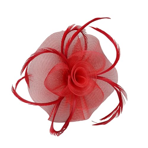 Damen Fascinators Stirnband Und Einer Gegabelten Clip 1920er Jahre Vintage Perlen Schleier Blume Mit Perle Feder Fascinators Hut Für Damen Mädchen Tea Party Hochzeit Kirche von YueYue