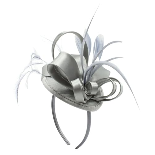 YueYue Damen Fascinators Stirnband Und Einer Gegabelten Clip 1920er Jahre Vintage Perlen Schleier Blume Mit Perle Feder Fascinators Hut Für Damen Mädchen Tea Party Hochzeit Kirche von YueYue