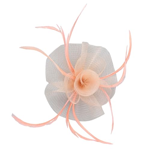 YueYue Damen Fascinators Stirnband Und Einer Gegabelten Clip 1920er Jahre Vintage Perlen Schleier Blume Mit Perle Feder Fascinators Hut Für Damen Mädchen Tea Party Hochzeit Kirche von YueYue