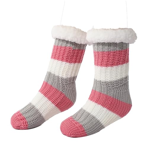 YueYue Kuschelsocken Damen 39-42 Wintersocken Haussocken Stoppersocken Thermosocken Flauschige Dicke Socken Damen Schlafsocken Gefütterte Rutschsocken Warme Bettsocken für Frauen Mädchen (One Size) von YueYue