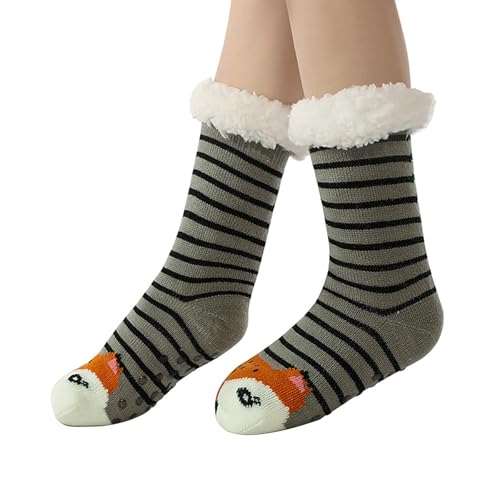 YueYue Kuschelsocken Damen 39-42 Wintersocken Haussocken Stoppersocken Thermosocken Flauschige Dicke Socken Damen Schlafsocken Gefütterte Rutschsocken Warme Bettsocken für Frauen Mädchen (One Size) von YueYue