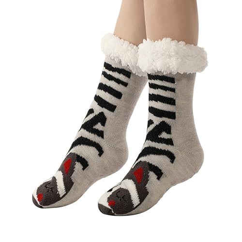 YueYue Kuschelsocken Damen 39-42 Wintersocken Haussocken Stoppersocken Thermosocken Flauschige Dicke Socken Damen Schlafsocken Gefütterte Rutschsocken Warme Bettsocken für Frauen Mädchen (One Size) von YueYue