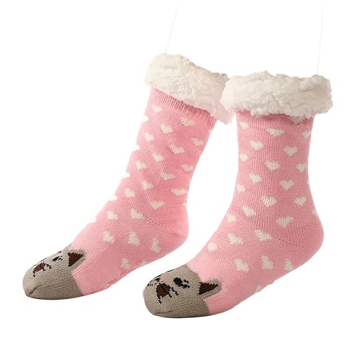 YueYue Kuschelsocken Damen 39-42 Wintersocken Haussocken Stoppersocken Thermosocken Flauschige Dicke Socken Damen Schlafsocken Gefütterte Rutschsocken Warme Bettsocken für Frauen Mädchen (One Size) von YueYue