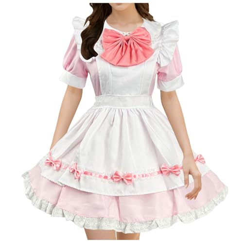 YueYue Maid Dress Dirndl Damen Halloween Kostüm Maid Outfit Anime Maid Schürze Lolita Dienstmädchen Faschingskostüm Niedliche Maid Cosplay Kleid für Karneval Kostüm Oktoberfest Outfit Set(5-Red, M) YueYue Maid Dress Dirndl Damen Halloween Kostüm Maid Outfit Anime Maid Schürze Lolita Dienstmädchen Faschingskostüm Niedliche Maid Cosplay Kleid für Karneval Kostüm Oktoberfest Outfit Set(5-Red, M) von YueYue