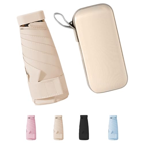 Yuehuamech Faltbarer Reiseschirm Mini Tragbarer Sonnen- und Regenschirm mit Tragetasche Tasche Regenschirme Leichtes kleines Anti- UV Regenschirm für Männer Frauen Outdoor Folding 15cm von Yuehuamech