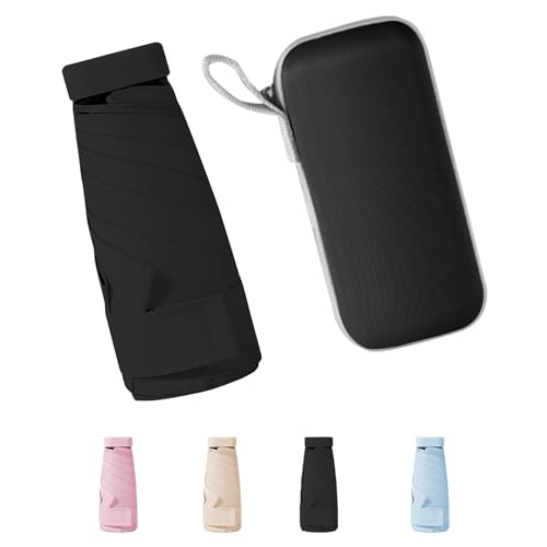 Yuehuamech Faltbarer Reiseschirm Mini Tragbarer Sonnen- und Regenschirm mit Tragetasche Tasche Regenschirme Leichtes kleines Anti- UV Regenschirm für Männer Frauen Outdoor Folding 15cm von Yuehuamech